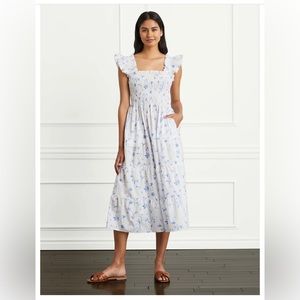 Hill House “Ellie” Nap Dress in XS, Blue Botanical